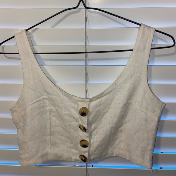 White cropped tank top - Picture 1 of 3